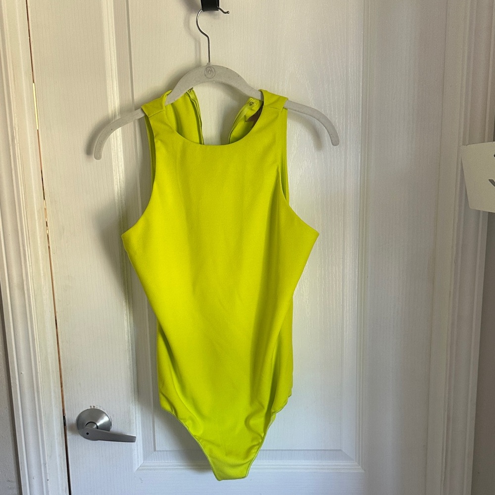 Show Me Your MuMu Neon Yellow Bodysuit